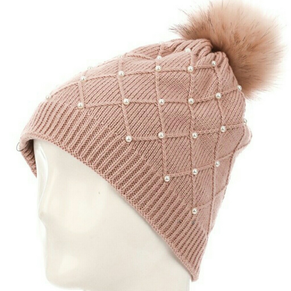 NEW! Cross-Stitch Pearl Beanie
